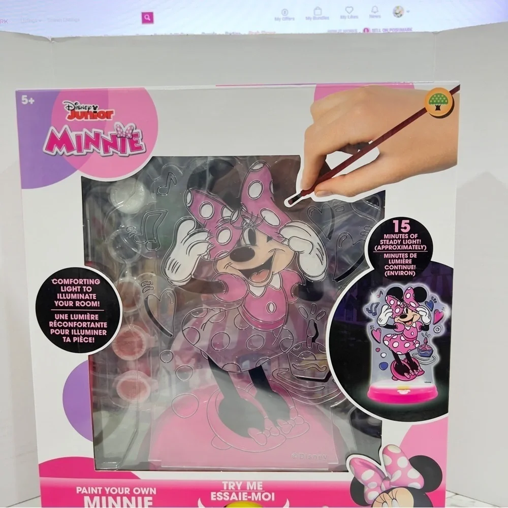 Disney Minnie Mouse Paint Your Own Crystal Light For 5+ Years Old Kids